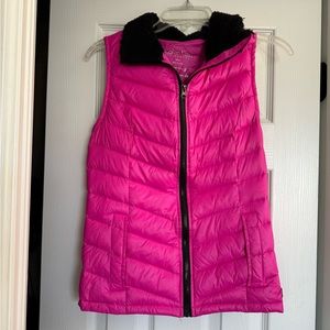 Calvin Klein Hot Pink and Black Performance Down Vest